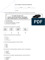 Diagnostico de Lenguaje y Comunicacion Septimo Ano