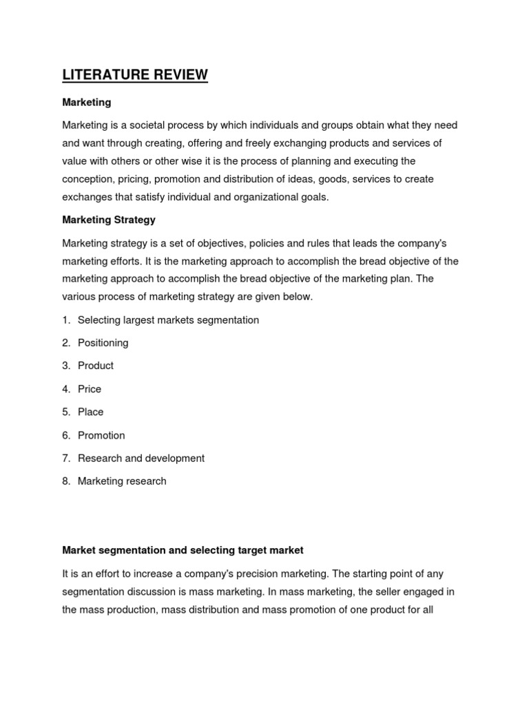 Literature review example for research proposal image