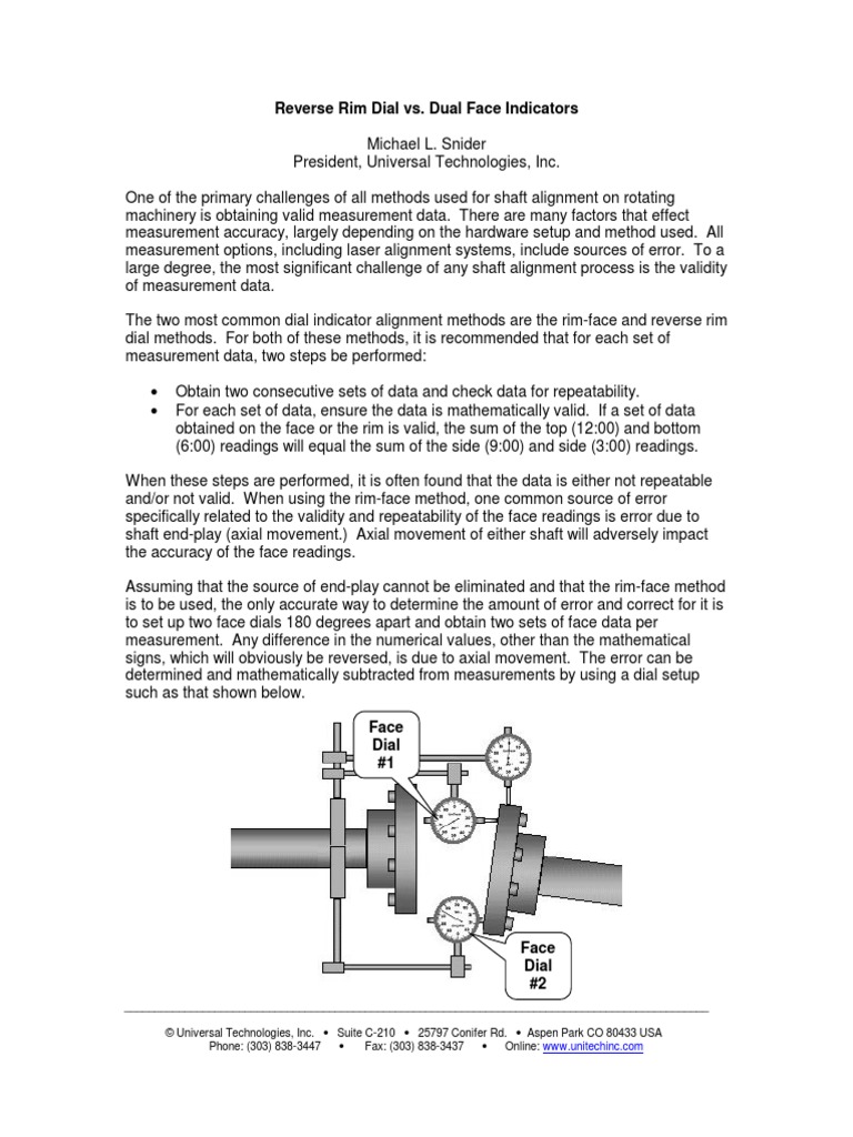 reverse dial indicator alignment method