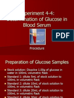 Experiment 4-4: Determination of Glucose in Blood Serum: Procedure