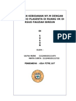 Asuhan Kebidanan Ny.M Dengan Retensio Plasenta Di Ruang VK Di Rsud Fauziah Bireun