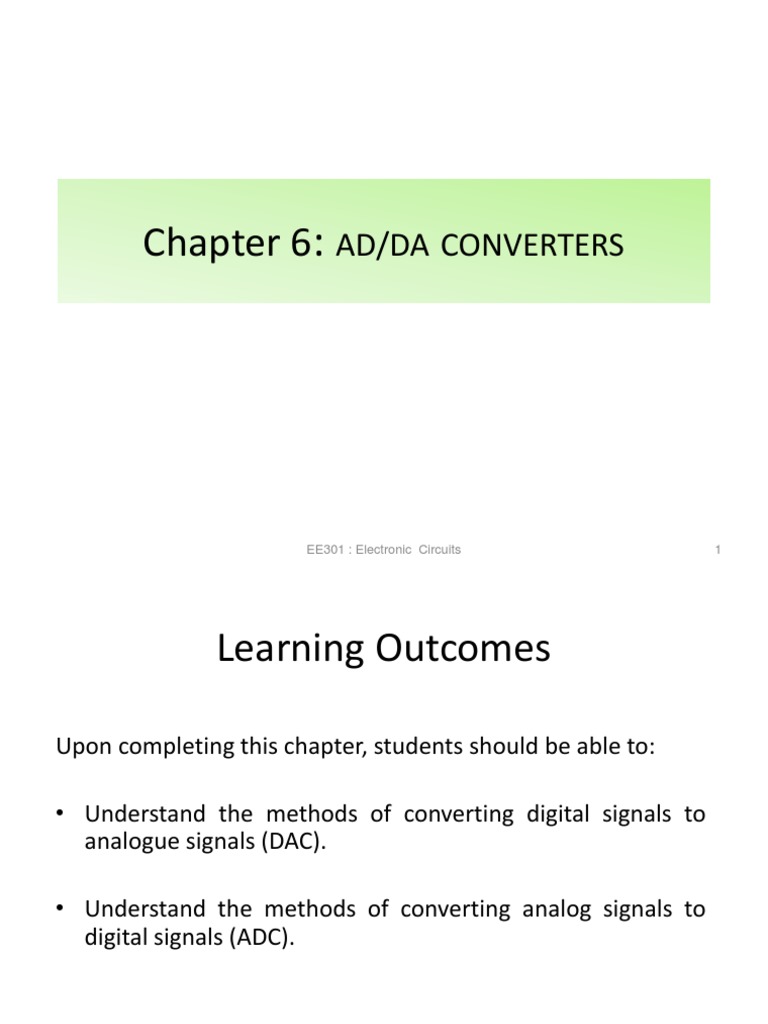 Understanding AD/DA Converters | PDF | Analog To Digital Converter ...