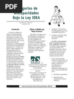 Categorias Discapacidades Ley IDEA