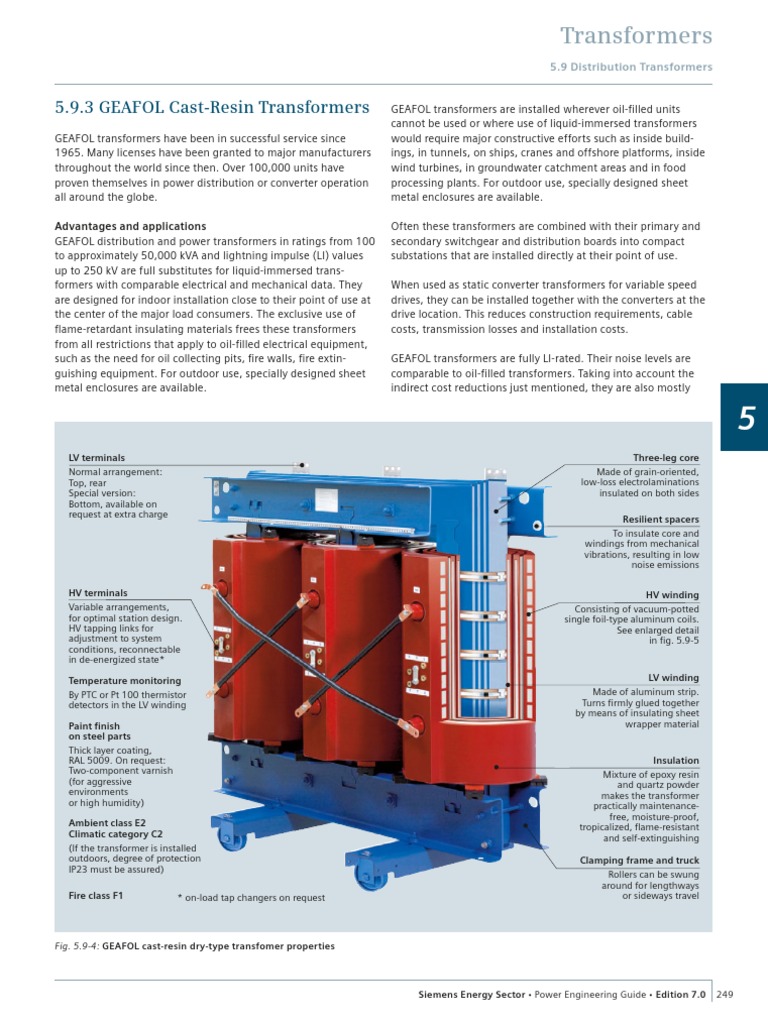 Siemens Power Engineering Guide 7E 249 Transformer Insulator
