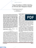 Closed-Form Rate Outage Probability For OFDMA Multi-Hop Broadband Wireless Networks Under Nakagami-M Channels