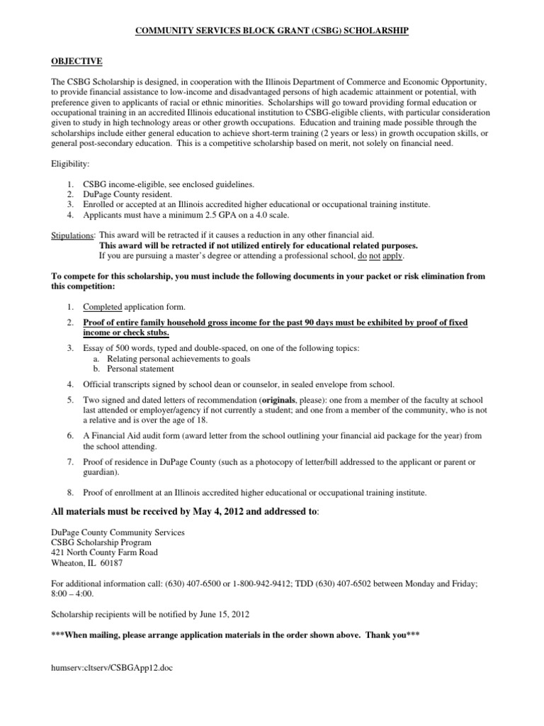 CSBGApp 12 | PDF