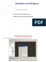 ProENGINEER Drawing - Creating Title Block in ProE