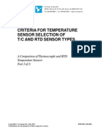 Comparison of Thermocouple and RTD Temperature Sensors 918A