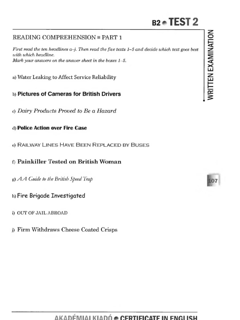 Telc b2 - Test 2 | PDF