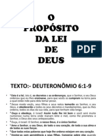 O PROPÓSITO DA LEI DE DEUS