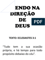 VIVENDO NA DIREÇÃO DE DEUS