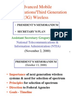 Advanced Mobile Communications/Third Generation (3G) Wireless