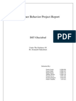 Consumer Behavior Project Report: IMT Ghaziabad