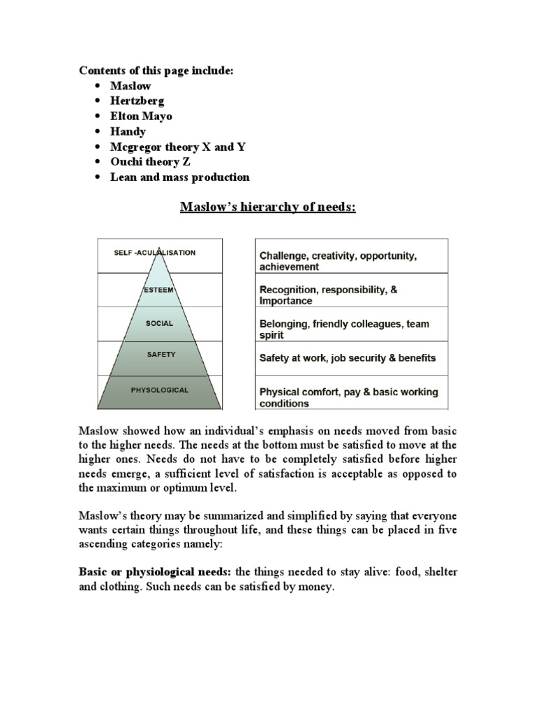 Motivational Theories Pdf Motivation Motivational