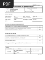 Site Test Report For Differential Protection