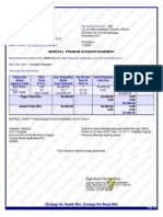 Renewal Premium Acknowledgement: Collecting Branch: E-Mail: Phone: Transaction No.: Date (Time) : Servicing Branch