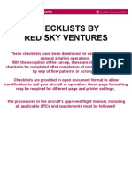 Checklists by Red Sky Ventures: Checklist-Piston Generic ©