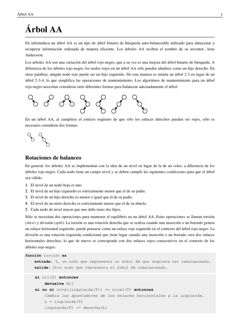 Árbol AA | PDF | Science | Es / Ciencias de la Computación
