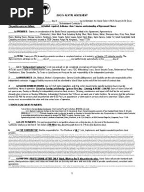 Salon Booth Lease Landlord Lease