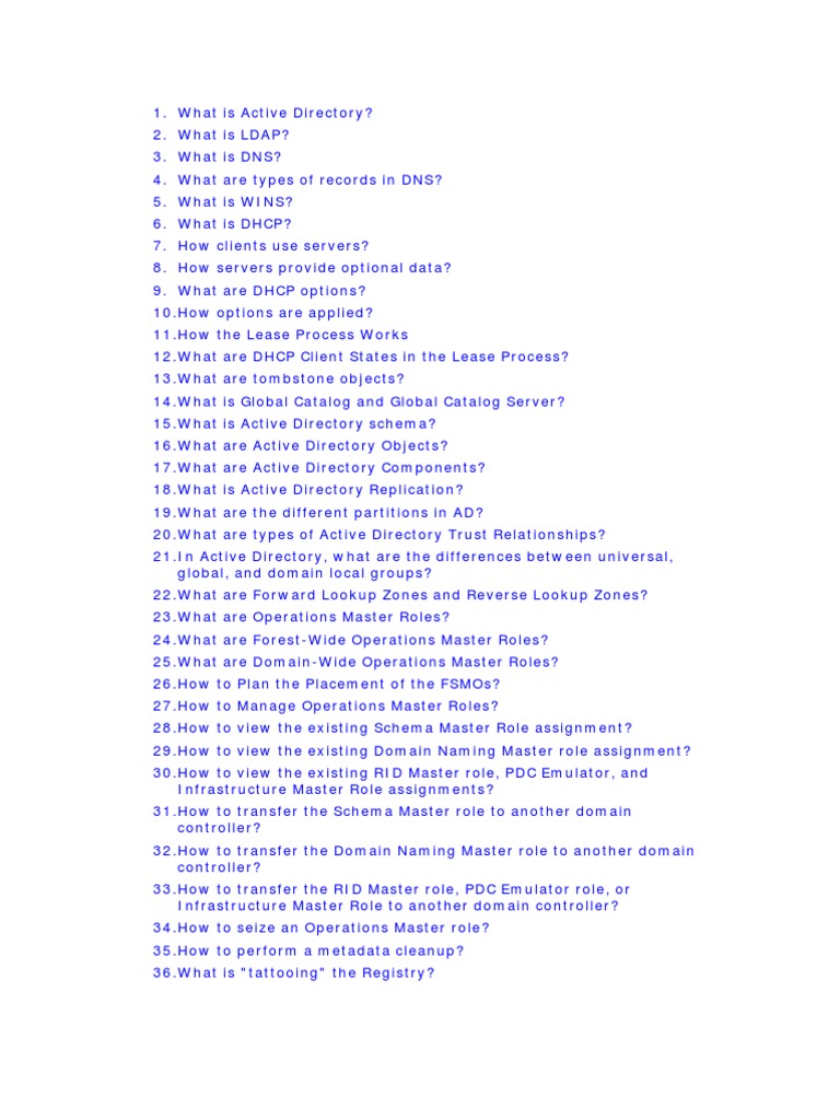 Windows Questions PDF