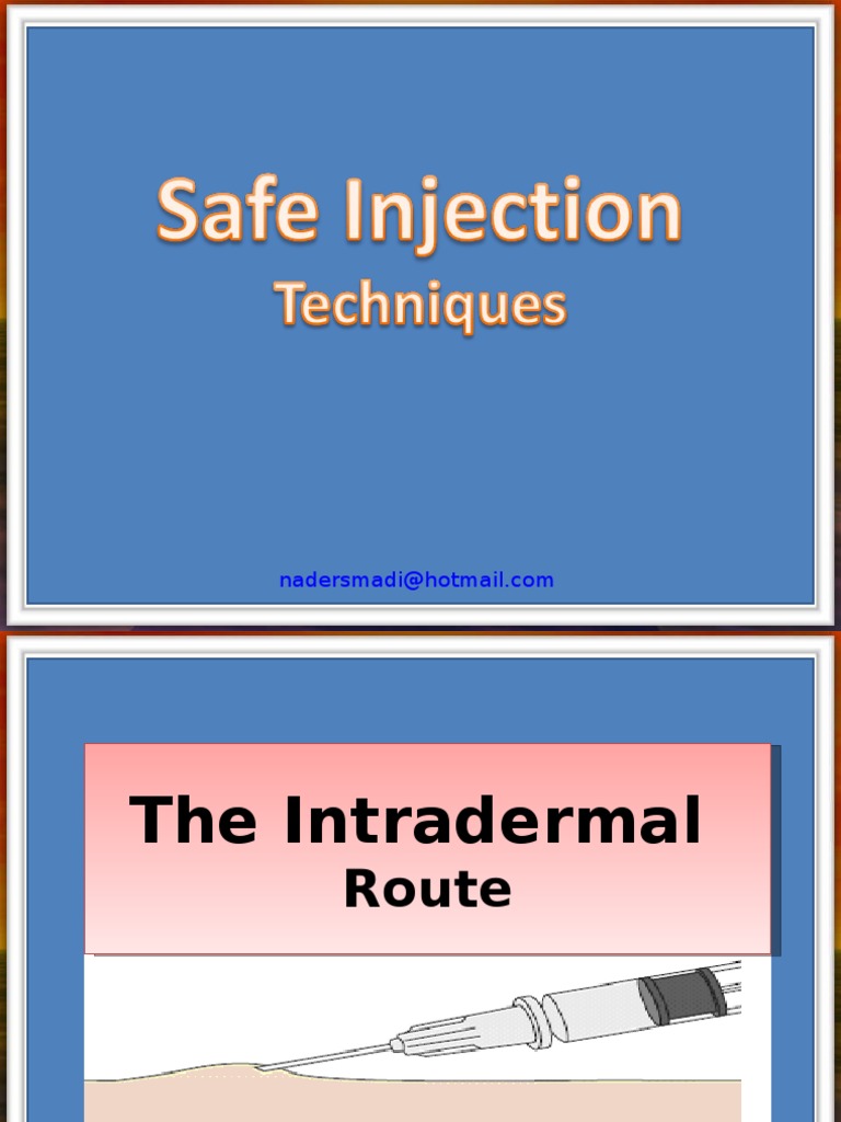 Safe Injection Techniques PDF
