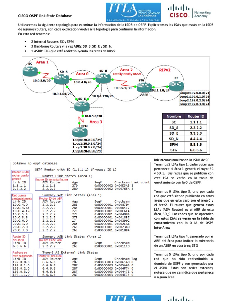 LSDB | PDF | Enrutador (Computación) | Estándares informáticos