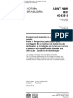 NBR IEC 60439-3 - 2004 - Conjuntos de Manobra e Controle de Baixa Tensao - Parte 3