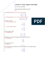 Maple Tutorial Part 2: Linear Algebra