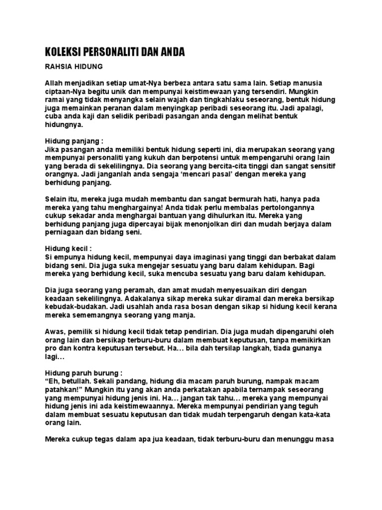 Koleksi Personaliti Dan Anda Pdf