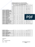 DDE First Semester Result