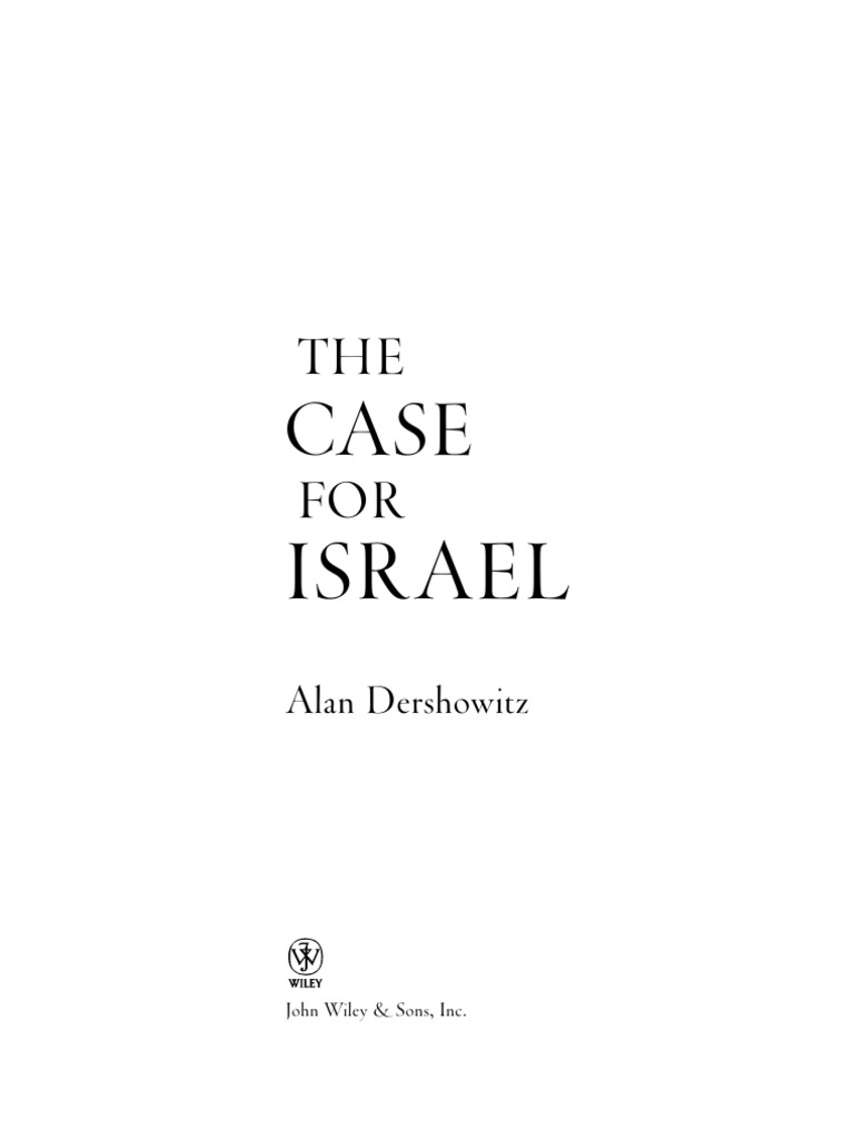 The Case For Israel Palestine Liberation Organization Middle East