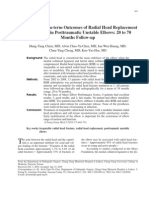 Short - To Medium-Term Outcomes of Radial Head Replacement Arthroplasty in Posttraumatic Unstable Elbows: 20 To 70 Months Follow-Up