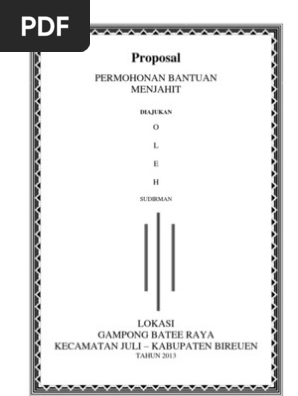 Proposal Mesin Jahit