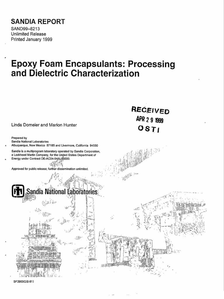 Epoxy Foam Dielectric Characterization | PDF | Polyurethane | Epoxy