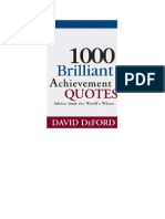 Book 1000 Brilliant Achievement Quotes Advice From The World's Wisest