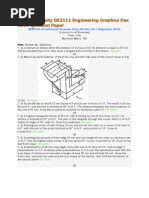 Anna University GE2111 Engineering Graphics Dec 2011 Question Paper