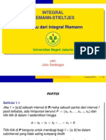 Integral Riemann Stieltjes