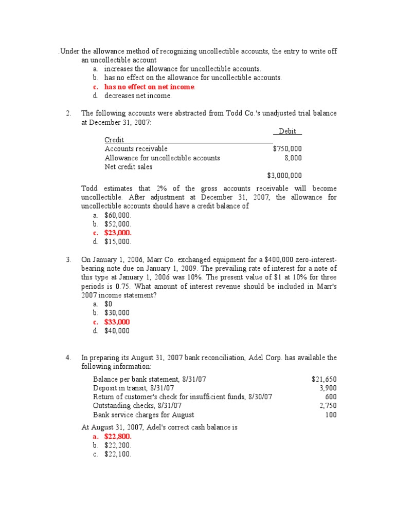 2007-05-25 050934 Quiz | PDF | Depreciation | Lease