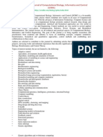 The International Journal of Computational Biology, Informatics and Control (IJCBIC)