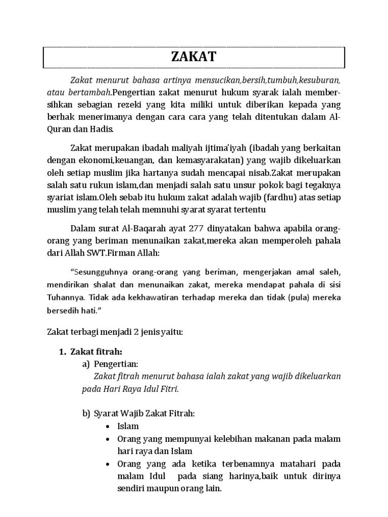 Zakat Tazkia Pdf