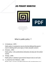 Public Policy Analysis