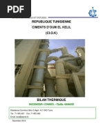 BILAN THERMIQUE D'UNE LIGNE DE CUISSON