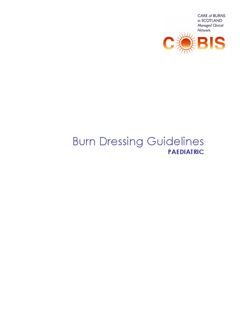 Burn Dressing Guidelines Wound Burn