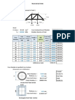 Truss Deflections: Dimensions Are in Millimeters