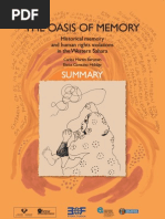 The Oasis Of Memory (English Summary )
