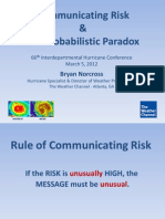 Communicating Risk & The Probabilistic Paradox: Bryan Norcross