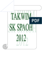 Takwim SK Spaoh 2012