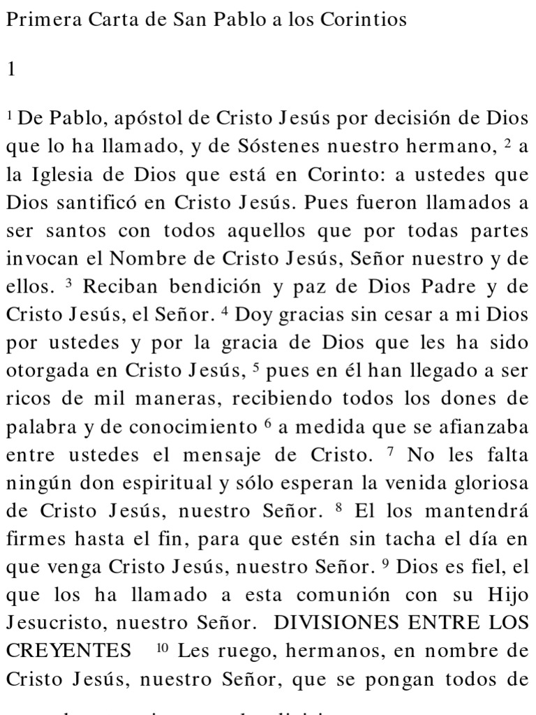 Primera Carta de San Pablo a Los Corintios Velo eucaristía