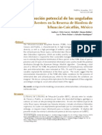 Distribución potencial de los ungulados
silvestres en la Reserva de Biosfera de
Tehuacán-Cuicatlán, México