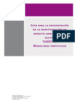 Guía para La Presentación de La Manifestación de Impacto Ambiental Del Sector TURÍSTICO Modalidad: Particular